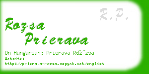 rozsa prierava business card